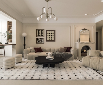 French Style A Living Room-ID:396370966