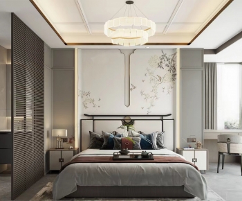 New Chinese Style Bedroom-ID:518381122