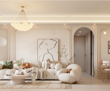 French Style A Living Room-ID:685846093