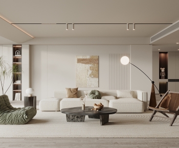 Wabi-sabi Style A Living Room-ID:680354121