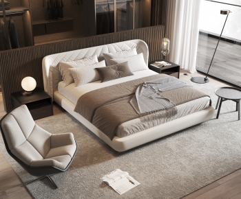 Modern Double Bed-ID:673082111