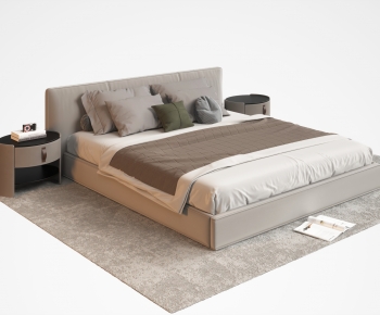 Modern Double Bed-ID:195158006