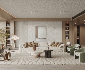 Wabi-sabi Style A Living Room-ID:621298073