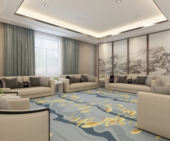 Modern New Chinese Style Reception Room-ID:288625966