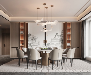 New Chinese Style Dining Room-ID:963546994