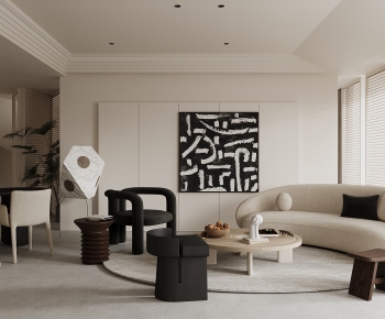 Wabi-sabi Style A Living Room-ID:990051032