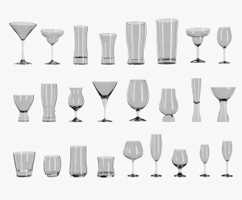 现代玻璃杯摆件组合-ID:376516104