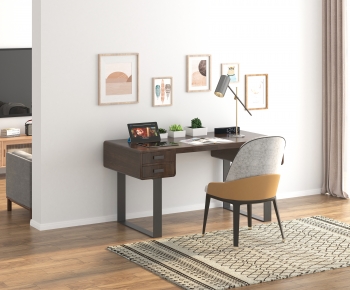 Modern Computer Desk And Chair-ID:334270077