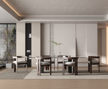 Modern Wabi-sabi Style Dining Room-ID:920078994