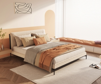 Modern Double Bed-ID:114049911