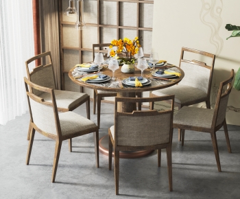 New Chinese Style Dining Table And Chairs-ID:714181902