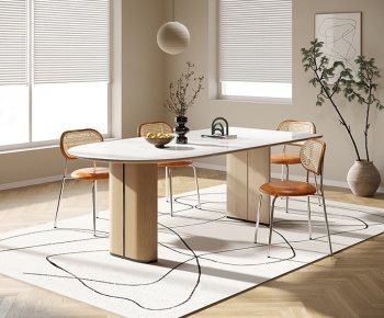 Modern Dining Table And Chairs-ID:350279092