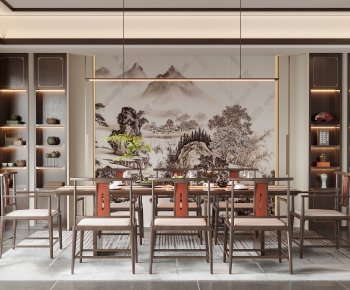 New Chinese Style Dining Room-ID:250336895