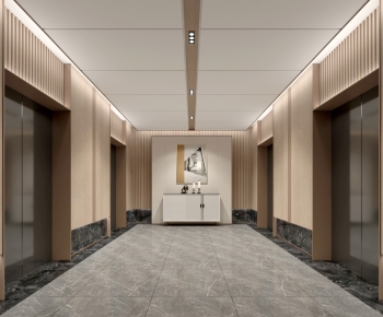 Modern Office Elevator Hall-ID:368033896