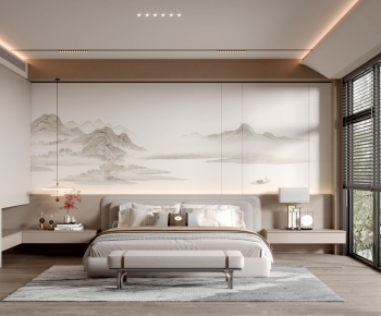 New Chinese Style Bedroom-ID:214204077