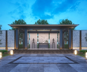 New Chinese Style Courtyard/landscape-ID:104820799