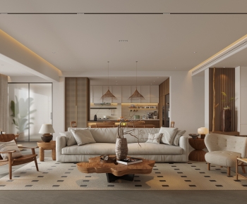 Wabi-sabi Style A Living Room-ID:541918991