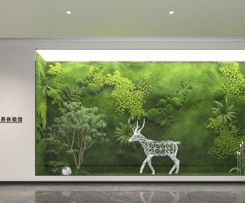 现代绿植装饰墙展厅-ID:559048899