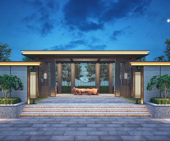 New Chinese Style Courtyard/landscape-ID:681559091