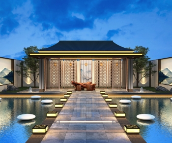 New Chinese Style Courtyard/landscape-ID:207958944