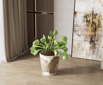 Modern Potted Green Plant-ID:409565935