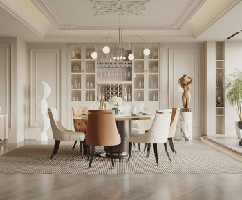 Simple European Style Dining Room-ID:815690997