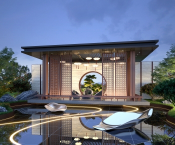 New Chinese Style Courtyard/landscape-ID:132349019