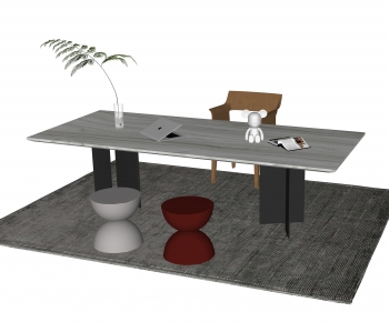 Modern Computer Desk And Chair-ID:963644031