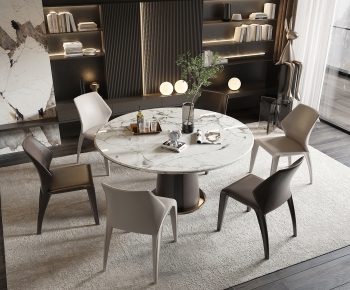 Modern Dining Table And Chairs-ID:495872027