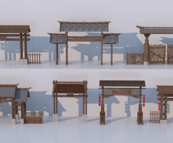 New Chinese Style Building Component-ID:429671053