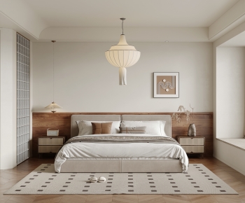 Wabi-sabi Style Bedroom-ID:843285089