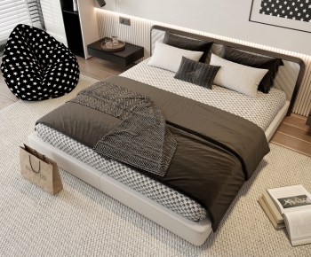 Modern Double Bed-ID:232548958