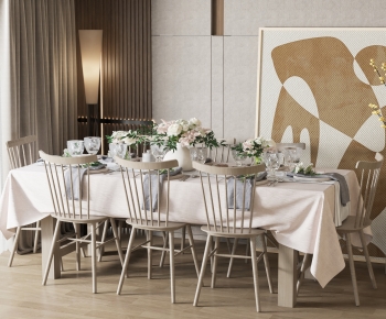 Modern Dining Table And Chairs-ID:720839985
