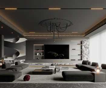 Modern A Living Room-ID:534559977