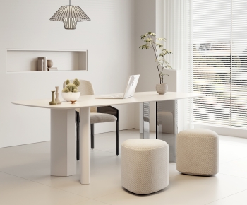 Modern Computer Desk And Chair-ID:853188996