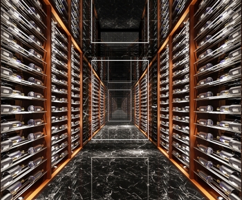 Modern Wine Cellar/Wine Tasting Room-ID:618619932