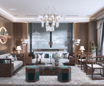 Chinese Style A Living Room-ID:151863106