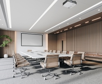现代办公会议室3D模型