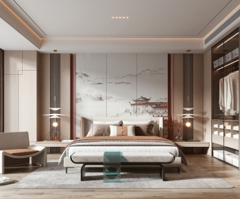 New Chinese Style Bedroom-ID:375669095