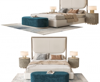 Modern Double Bed-ID:441566949