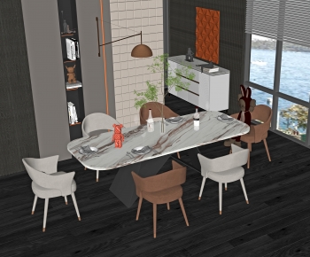 Modern Dining Table And Chairs-ID:578001026