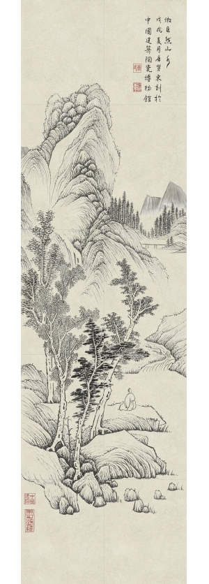 中式山水装饰画-ID:5621622