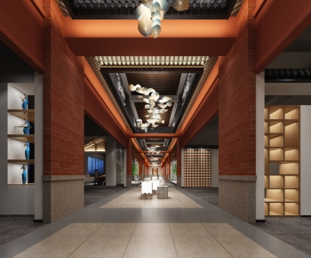 New Chinese Style Exhibition Hall-ID:885905038