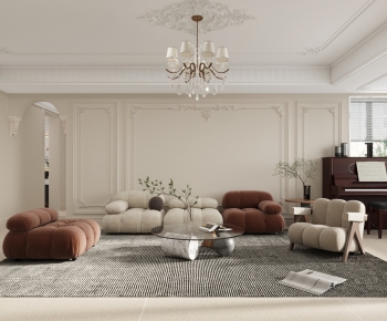 French Style A Living Room-ID:642210016