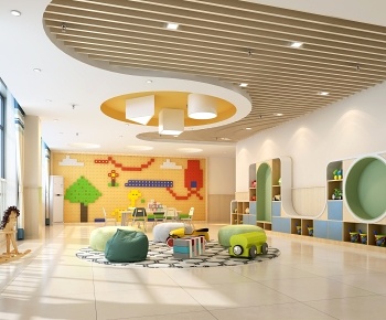 现代儿童幼儿园教室3D模型