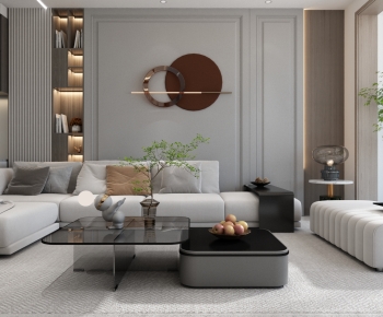 Modern A Living Room-ID:641450884