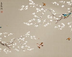 新中式花鸟壁画-ID:5622741