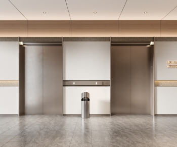 Modern Office Elevator Hall-ID:521780015