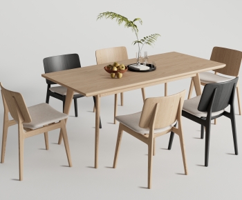 北欧实木餐桌椅-模型ID【1633834】