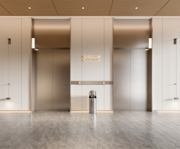 Modern Office Elevator Hall-ID:750260117